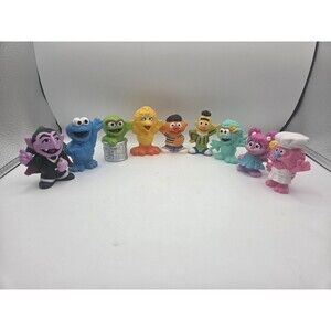Hasbro Sesame Street Workshop Friends Plastic Figures Lot Of 9 3"